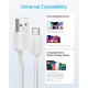Дата кабель USB 2.0 AM to Type-C 1.8m 322 White Anker (A81H6H21)