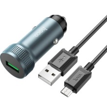 Зарядний пристрій HOCO Z49A Level USB Metal Gray (6931474795717)