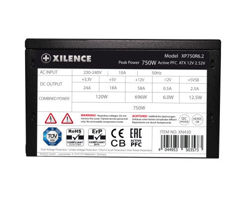 Блок живлення Xilence 750W (XP750R6.2 BULK)