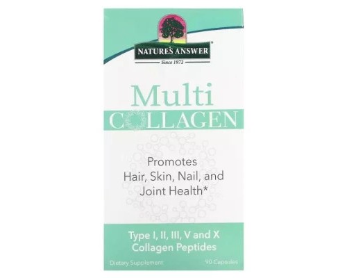 Вітамінно-мінеральний комплекс Nature's Answer Мультиколаген, Multi Collagen, 90 капсул (NTA-16580)