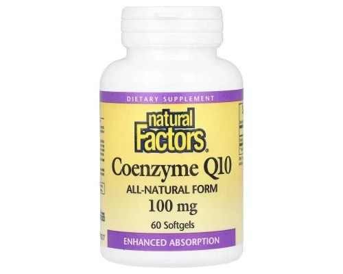 Антиоксидант Natural Factors Коензим Q10, 100 мг, Coenzyme Q10, 60 гелевих капсул (NFS-02071) Антиоксидант Natural Factors Коензим Q10, 100 мг, Coenzyme Q10, 60 гелевих капсул (NFS-02071)