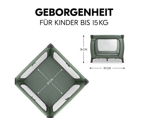Дитячий манеж Hauck Sleep N Play SQ Dark Green (60673-5)