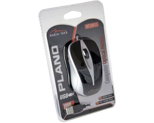 Мишка Media-Tech Plano USB Silver (MT1091S) Мишка Media-Tech Plano USB Silver (MT1091S)
