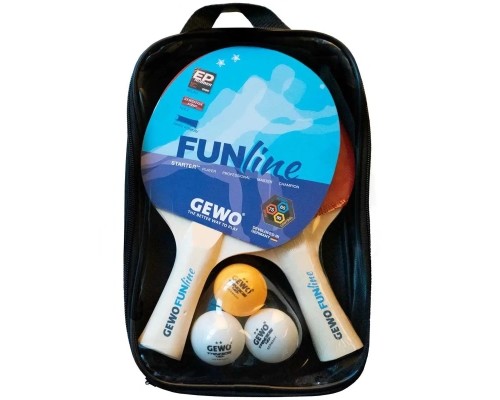 Комплект для настільного тенісу Gewo Double-Fun 2 Bats 3 Balls (96960000) (931053)