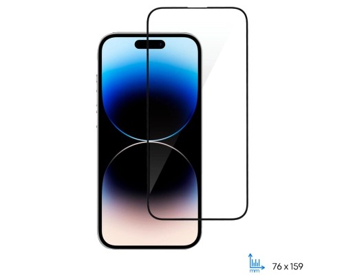 Скло захисне 2E iPhone 14 Pro Max 2.5D FCFG black (2E-IP-14PM-6.7-SMFCFG-BB)