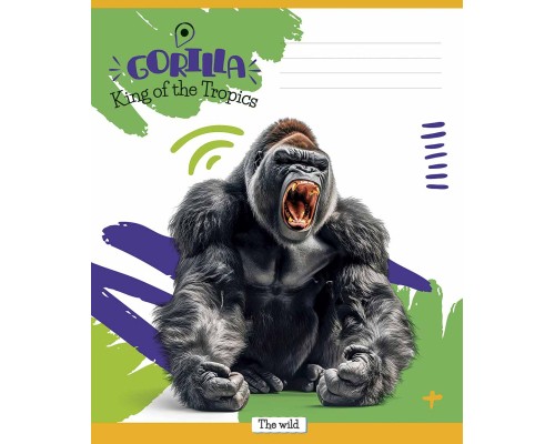 Зошит Школярик King of the Tropics 18 аркушів клітинка (018-3421K)