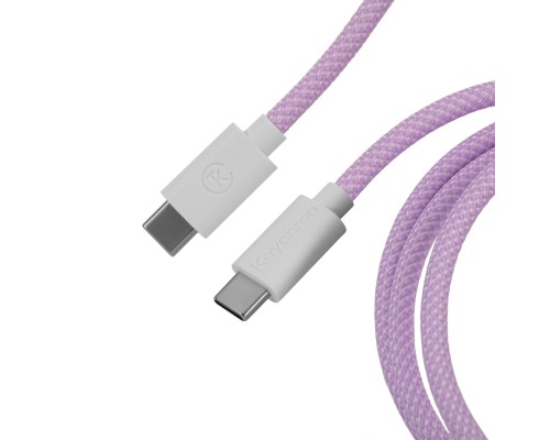 Дата кабель USB-C + USB A to USB-C 1.36m Coiled Aviator purple Keychron (CAB17_KEYCHRON)