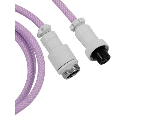 Дата кабель USB-C + USB A to USB-C 1.36m Coiled Aviator purple Keychron (CAB17_KEYCHRON)