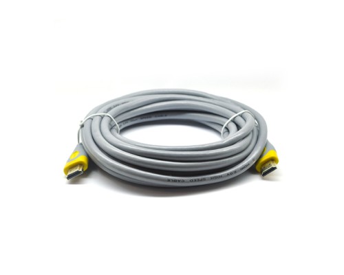 Кабель мультимедійний HDMI M to HDMI M 10.0m v2,0 Grey V-LINK (YT-HDMI(M)/(M)HSV2.0-10m)
