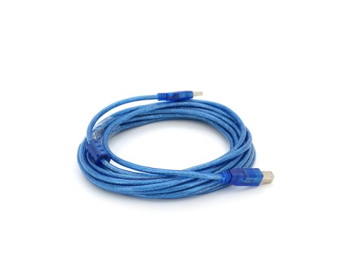 Кабель для принтера USB 2.0 AM/BM 5.0m ferrite blue Ritar (YT-AM/BM-5.0TBL)