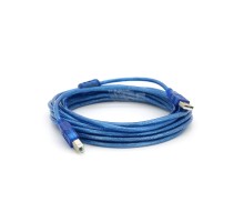 Кабель для принтера USB 2.0 AM/BM 5.0m ferrite blue Ritar (YT-AM/BM-5.0TBL)