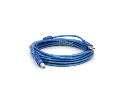 Кабель для принтера USB 2.0 AM/BM 5.0m ferrite blue Ritar (YT-AM/BM-5.0TBL)