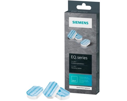 Аксесуар для кавоварки Siemens таблетки для видалення накипу 3 шт (TZ80002A)