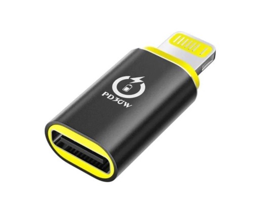 Перехідник USB-C F to Lightning M 30W black XoKo (AC-033)