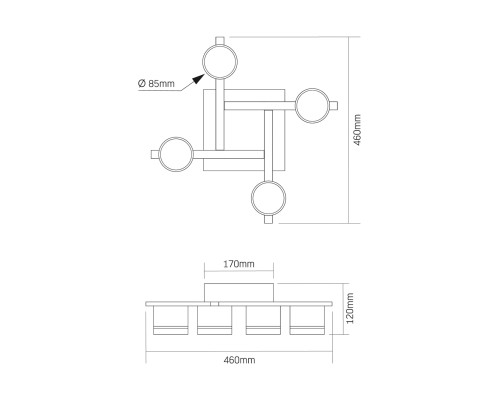 Світильник Videx під лампу 4xGX53 (VL-SPF31-4W)