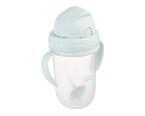 Поїльник-непроливайка Canpol babies з трубочкою і обтяжувачем, 270 мл, зелена (56/623_gre)
