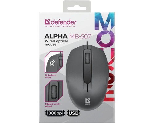 Мишка Defender Alpha MB-507 USB Black (52507)