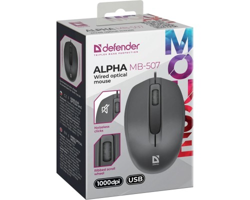 Мишка Defender Alpha MB-507 USB Black (52507)