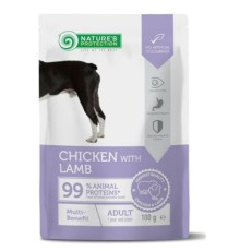 Вологий корм для собак Nature's Protection Adult Multi-benefit Chicken with Lamb 100 г (NPUPF63662)