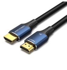 Кабель мультимедійний Cotton Braided HDMI-A Male to Male HD Cable 8K 1.5M Blue Aluminum Alloy Type VENTION (ALGLG)