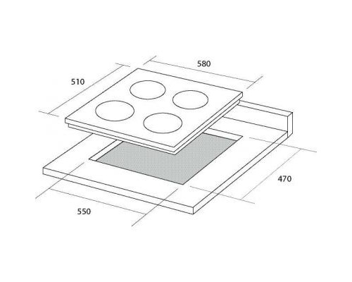 Варочна поверхня Pyramida PFE 641 BLACK RUSTICO