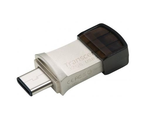USB флеш накопичувач Transcend 32GB JetFlash 890S Silver USB 3.1 (TS32GJF890S) 