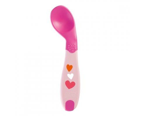 Набір дитячого посуду Chicco Ложка First Spoon 8 м+ (рожева) (16100.10)