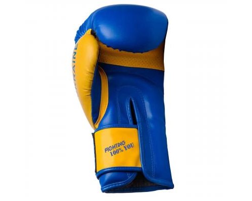 Боксерські рукавички PowerPlay 3021 Ukraine 14oz Blue/Yellow (PP_3021_14oz_Blue-Yellow)