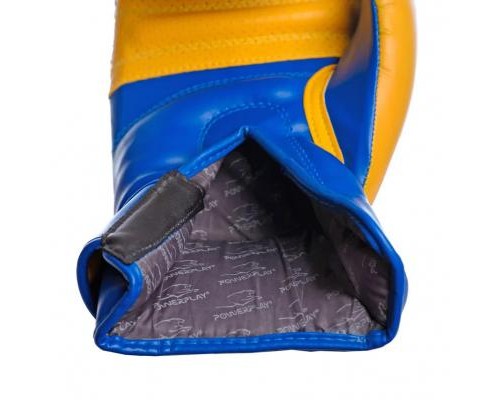 Боксерські рукавички PowerPlay 3021 Ukraine 14oz Blue/Yellow (PP_3021_14oz_Blue-Yellow)