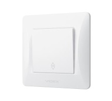 Перемикач Videx BINERA 1кл прохідний білий (VF-BNSW1P-W)