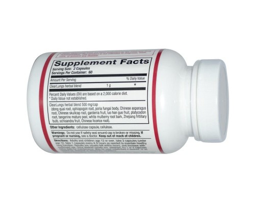 Трави Ridgecrest Herbals Комплекс для Підтримки Легких, Рослинна Китайська (RCH136)