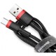 Дата кабель USB 2.0 AM to Type-C 3.0m 3A red-black Baseus (CATKLF-U91)
