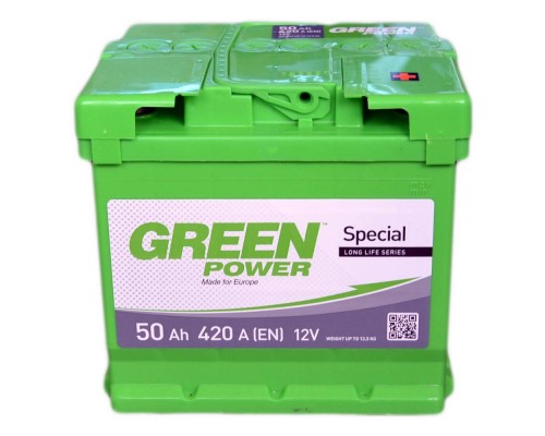 Акумулятор автомобільний GREEN POWER 50Ah (000022355) Акумулятор автомобільний GREEN POWER 50Ah (000022355)