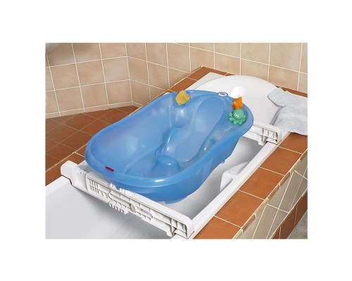 Ванночка Ok Baby Onda з анатомічною гіркою і термодатчиком синій (38238440)