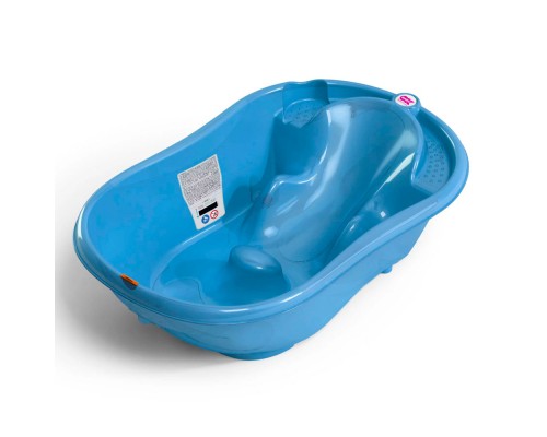 Ванночка Ok Baby Onda з анатомічною гіркою і термодатчиком синій (38238440)