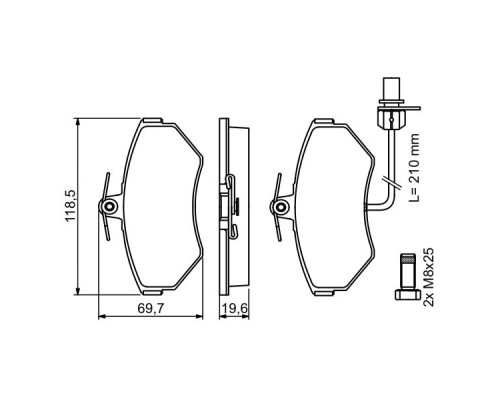 Гальмівні колодки Bosch 0 986 494 042