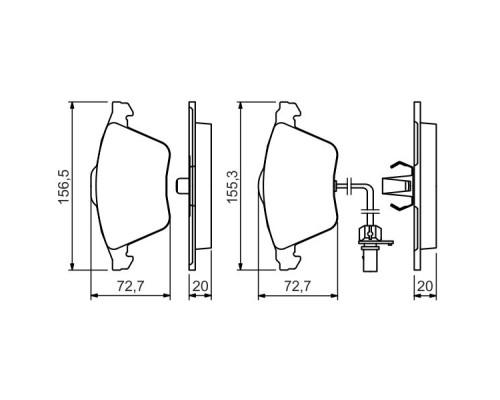Гальмівні колодки Bosch 0 986 494 283