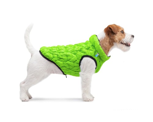 Курточка для тварин Collar AiryVest UNI двостороння XS 28 салатово-чорна (2512)