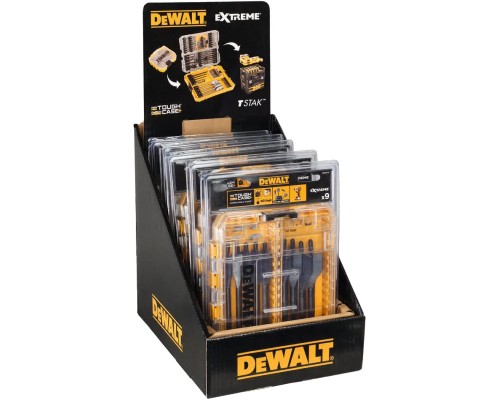 Набір свердл DeWALT перових EXTREME IMPACT по дереву, 9 шт, кейс Tough Case (DT70751)