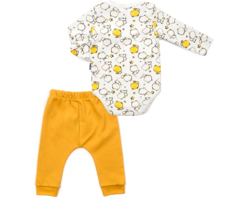 Набір дитячого одягу Miniworld з котиками (16326-68G-yellow)