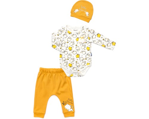 Набір дитячого одягу Miniworld з котиками (16326-68G-yellow)