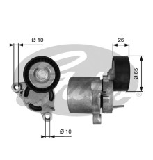 Ролик натягувача ременя Gates T39403