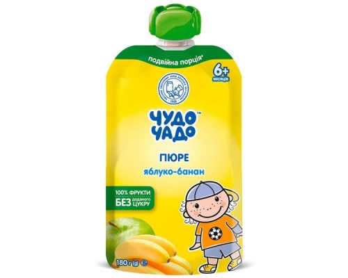 Дитяче пюре Чудо-Чадо Яблоко Банан 180 г (4820016254633)
