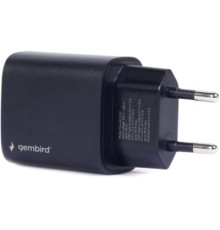 Зарядний пристрій Gembird USB-A + USB-C (PD 18W + QC3.0 18W) (TA-UQC3-03)
