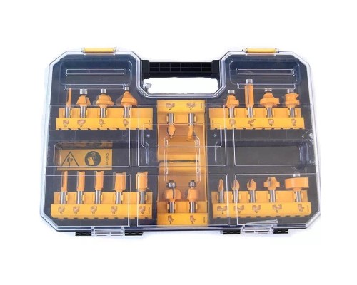 Набір фрез DeWALT діаметр хвостовика 8 мм, 22 шт. (DT90017)