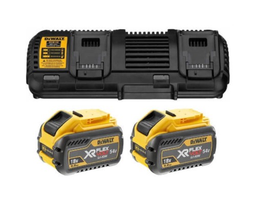 Набір акумулятор + зарядний пристрій DeWALT ЗП 10.8,/4.4/18/54V, 4А, 2x9Ah(18V)/3Ah(54V) (DCB132X2)