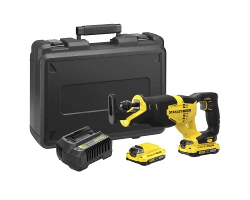 Шабельна пила Stanley FatMax,18V(V20)Li-Ion, 2x2Ah, 3.000 хід/хв, 4,85кг (SFMCS300D2K)