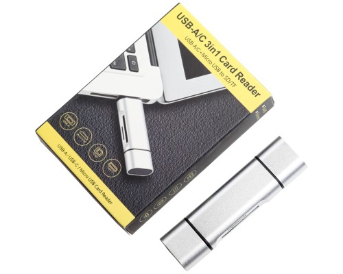 Концентратор XoKo AC-440 Type-C USB 3.0 and MicroUSB/SD Card Reader (XK-AС-440)
