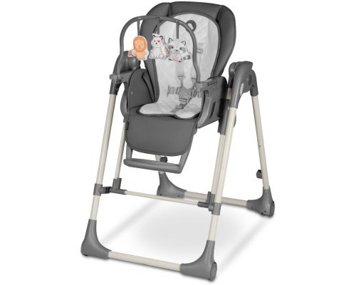 Стілець для годування Lionelo 2 в 1 Laurice Grey Stone з функцією гойдалки (LO-LAURICE GREY STONE)