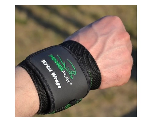 Бинт для спорту PowerPlay 3081 Чорно-Зелений (PP_3081_Black/Green)